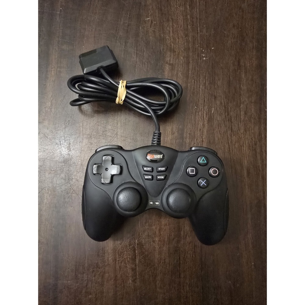 Gigaware PlayStation 2 Black Wired‎ Controller TESTED